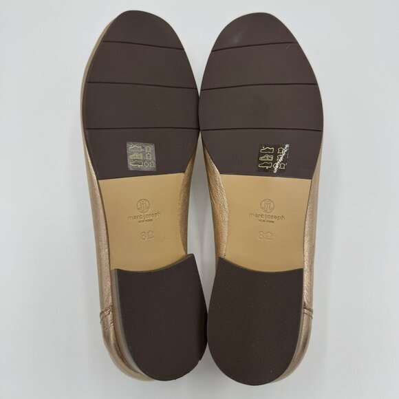 Marc Joseph NY Rose Gold Leather Loafers Flats Swan Street Metallic Size 8 - Picture 13 of 14
